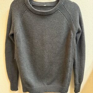lululemon athletica Women's Gray Ribbed Crewneck Sweater
